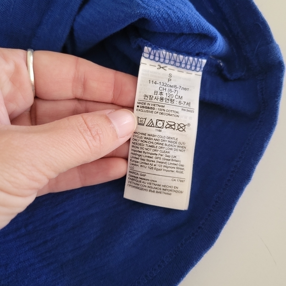 Gap Star Wars Blue Short-Sleeve Tee T-Shirt Size Boys Small X-wing 100% Cotton - Picture 4 of 7